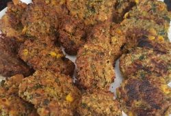 Poha, semolina and oats veg baked tikkis